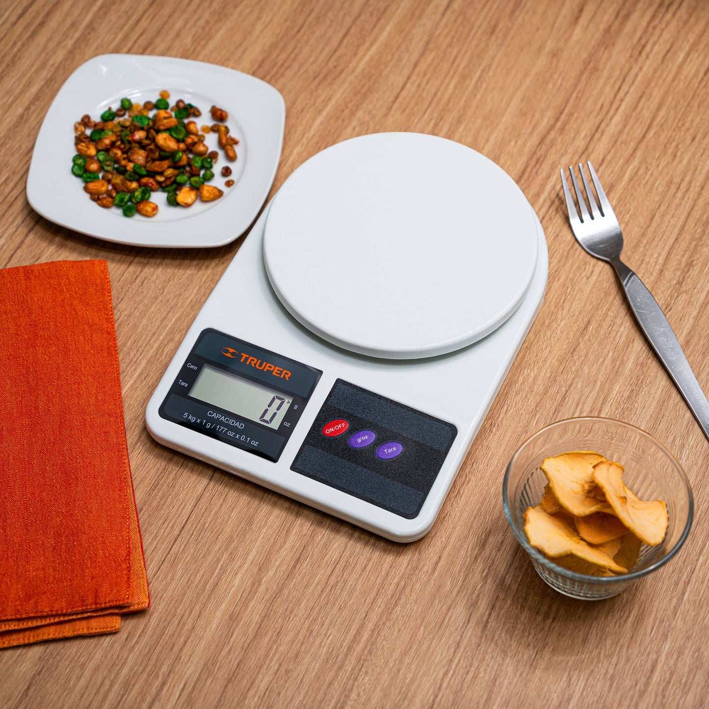 Bascula digital para cocina capacidad 5 kg 15161 Truper Pieza