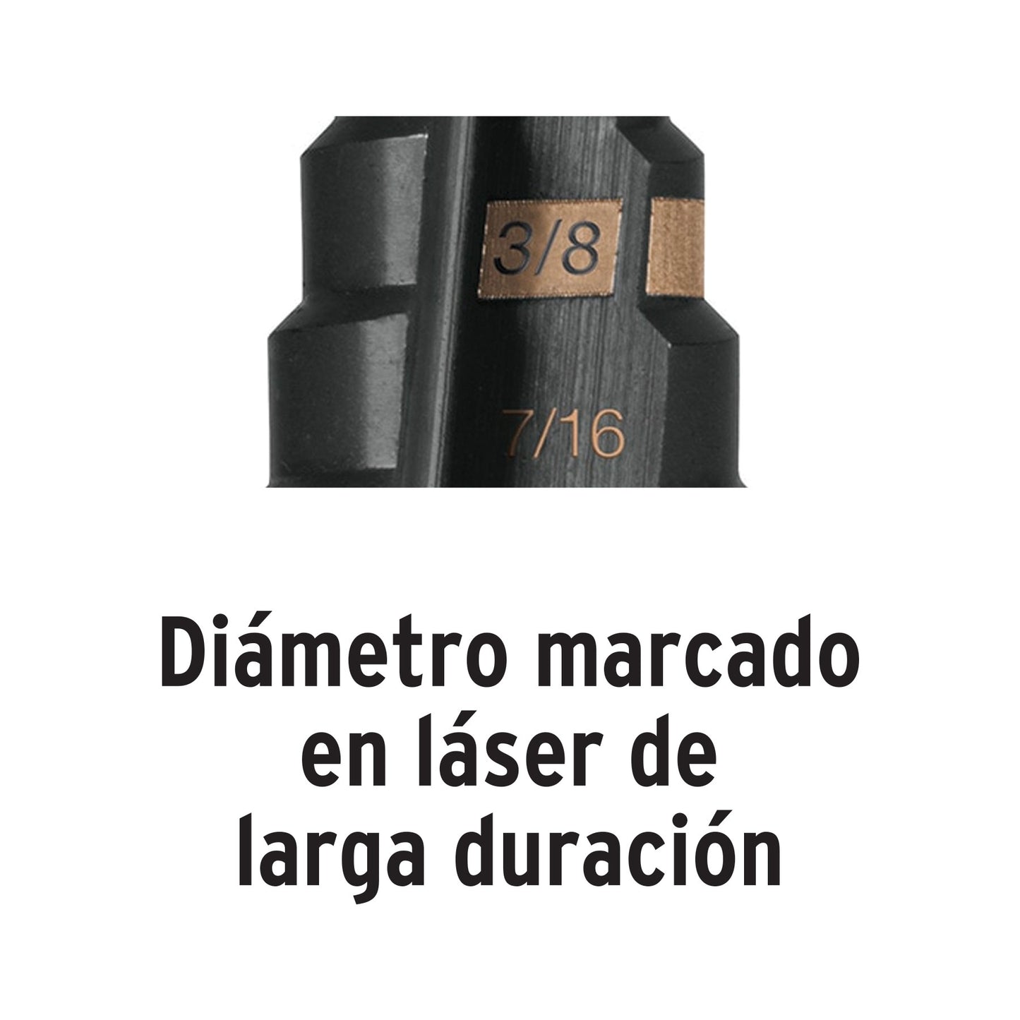Broca escalonada óxido negro 12 escalones 7/16p a 1-1/8p 101458 Truper Pieza