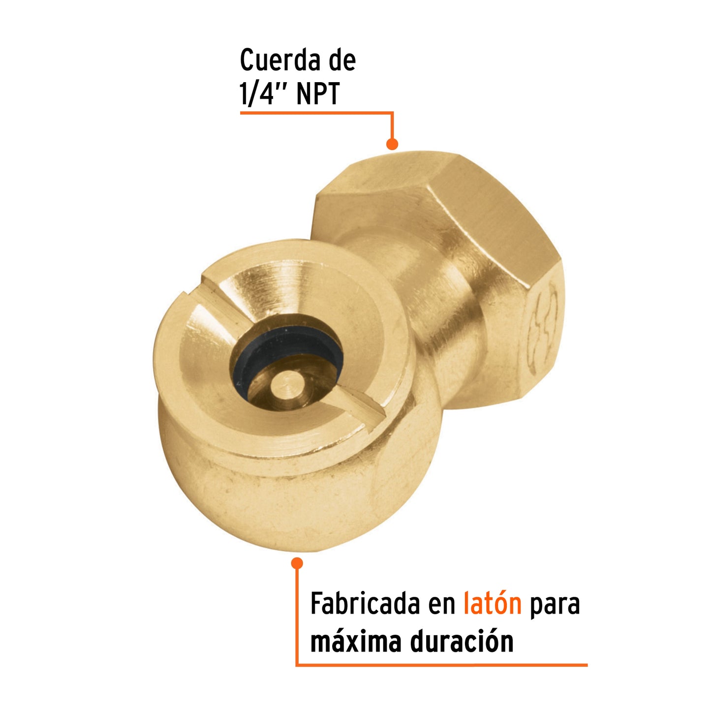 Inflador cabeza sencilla hembra cuerda 1/4 npt19088 Pieza