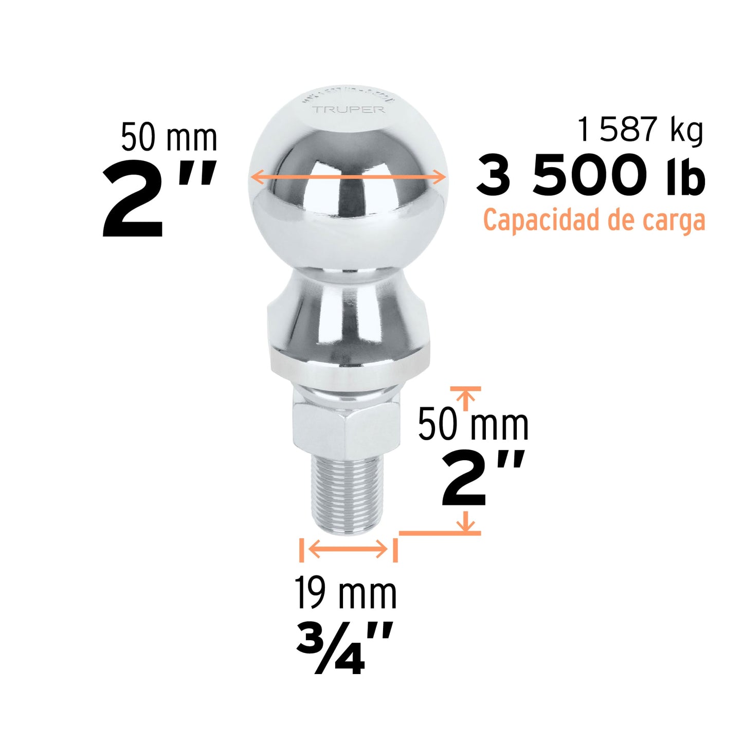 Bola para remolque 2p 44440 fiero Pieza