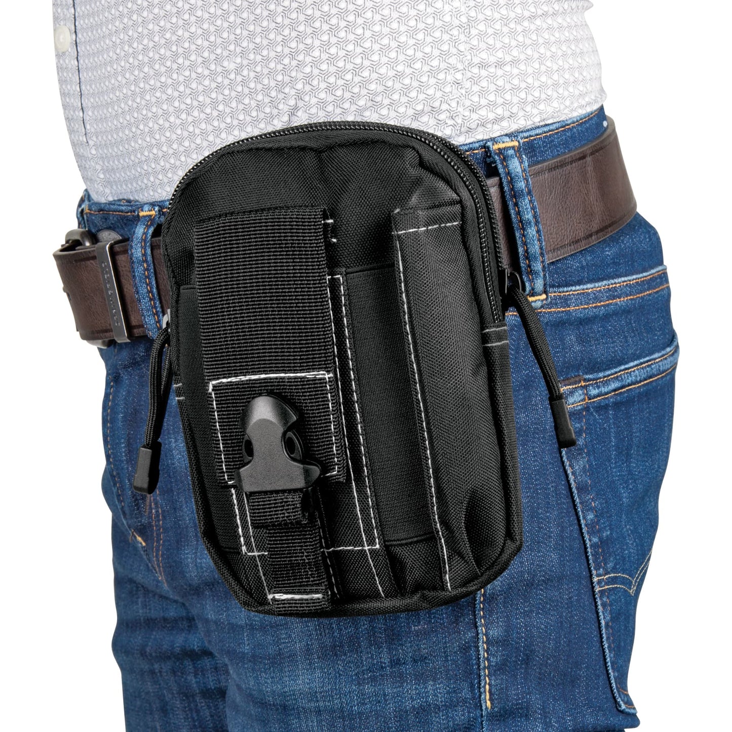 Bolso tactico negro para cinturon 67021 Truper Pieza