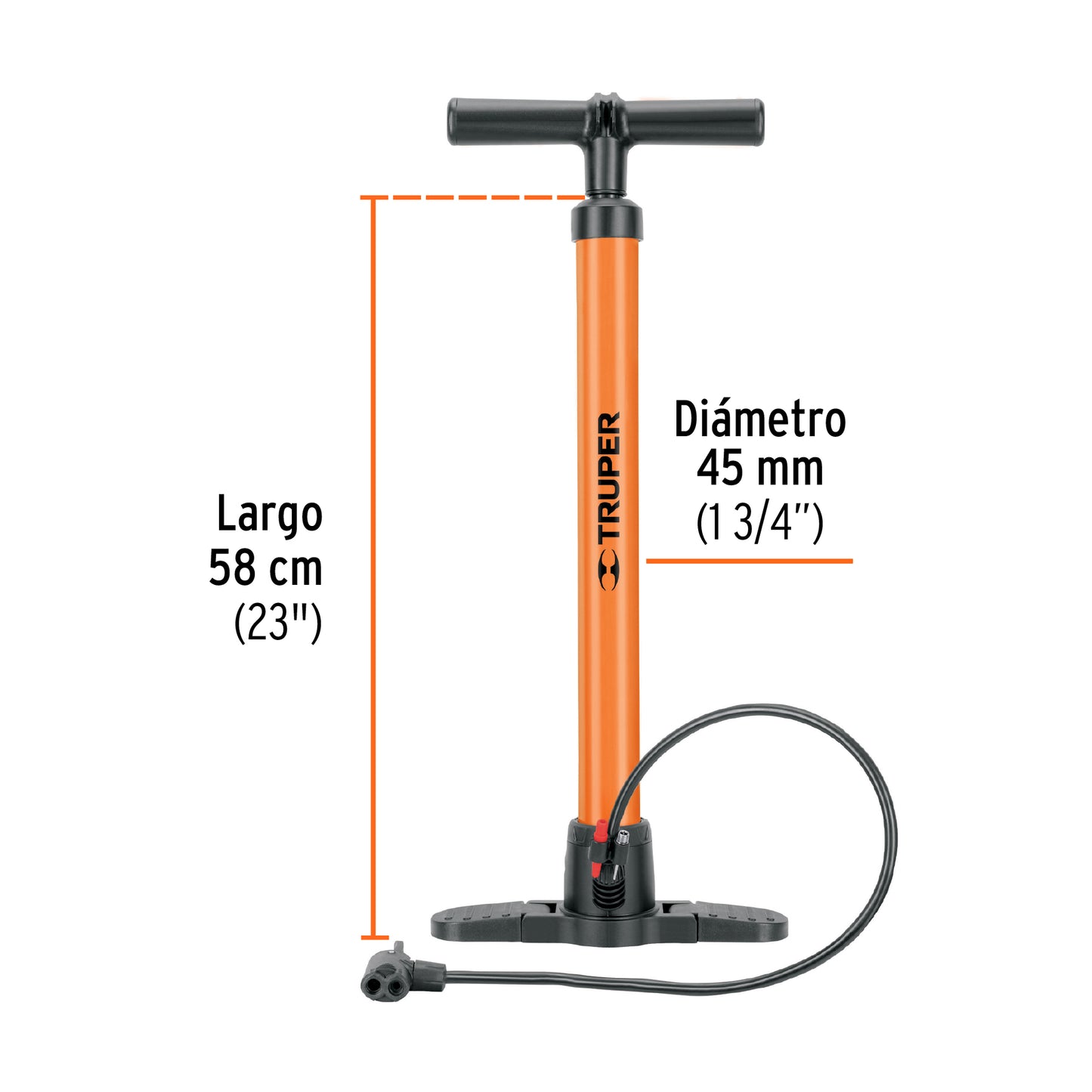 Bomba para inflar de 23p 14863 truper Pieza