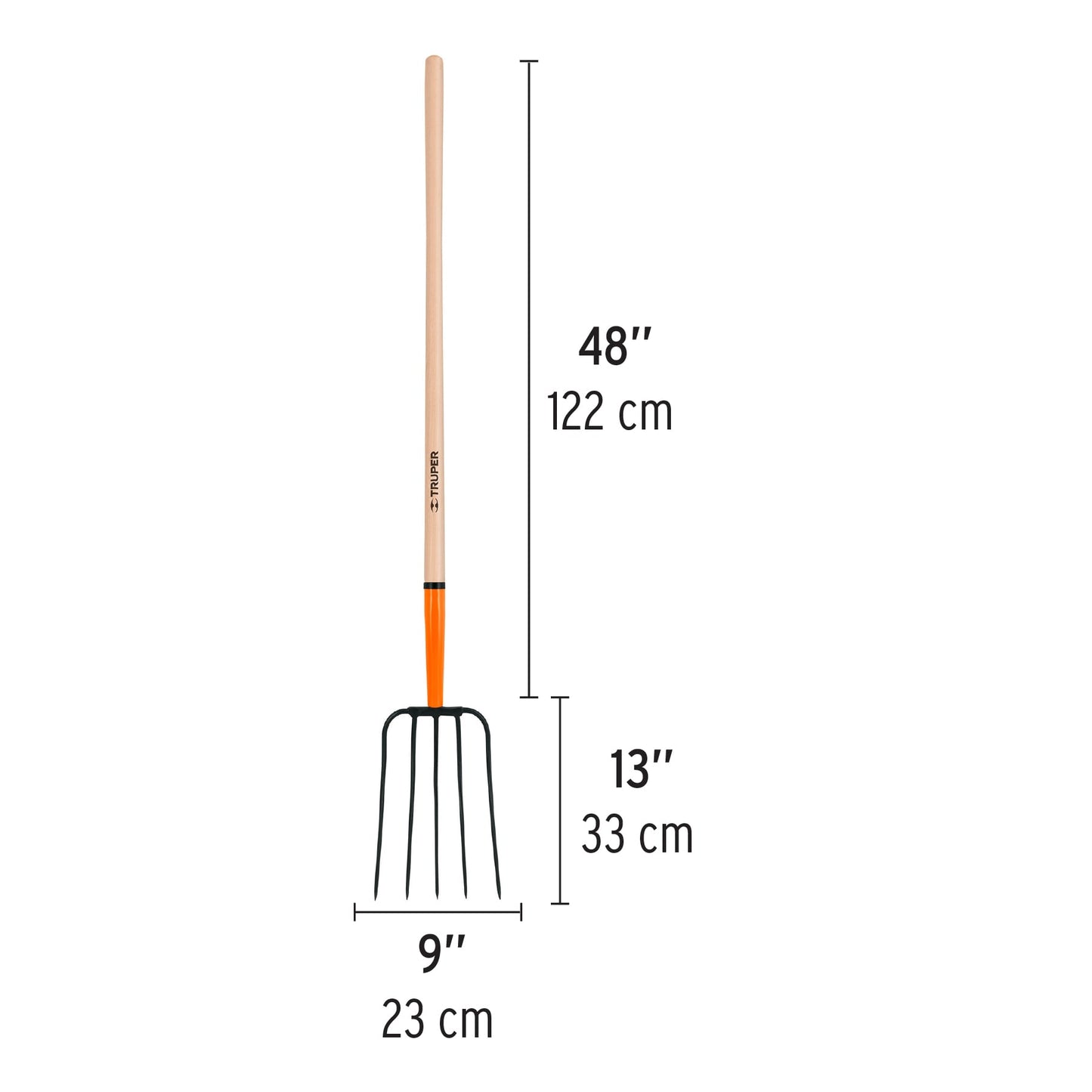 Bieldo para paja 5 dientes mango 54p Pieza