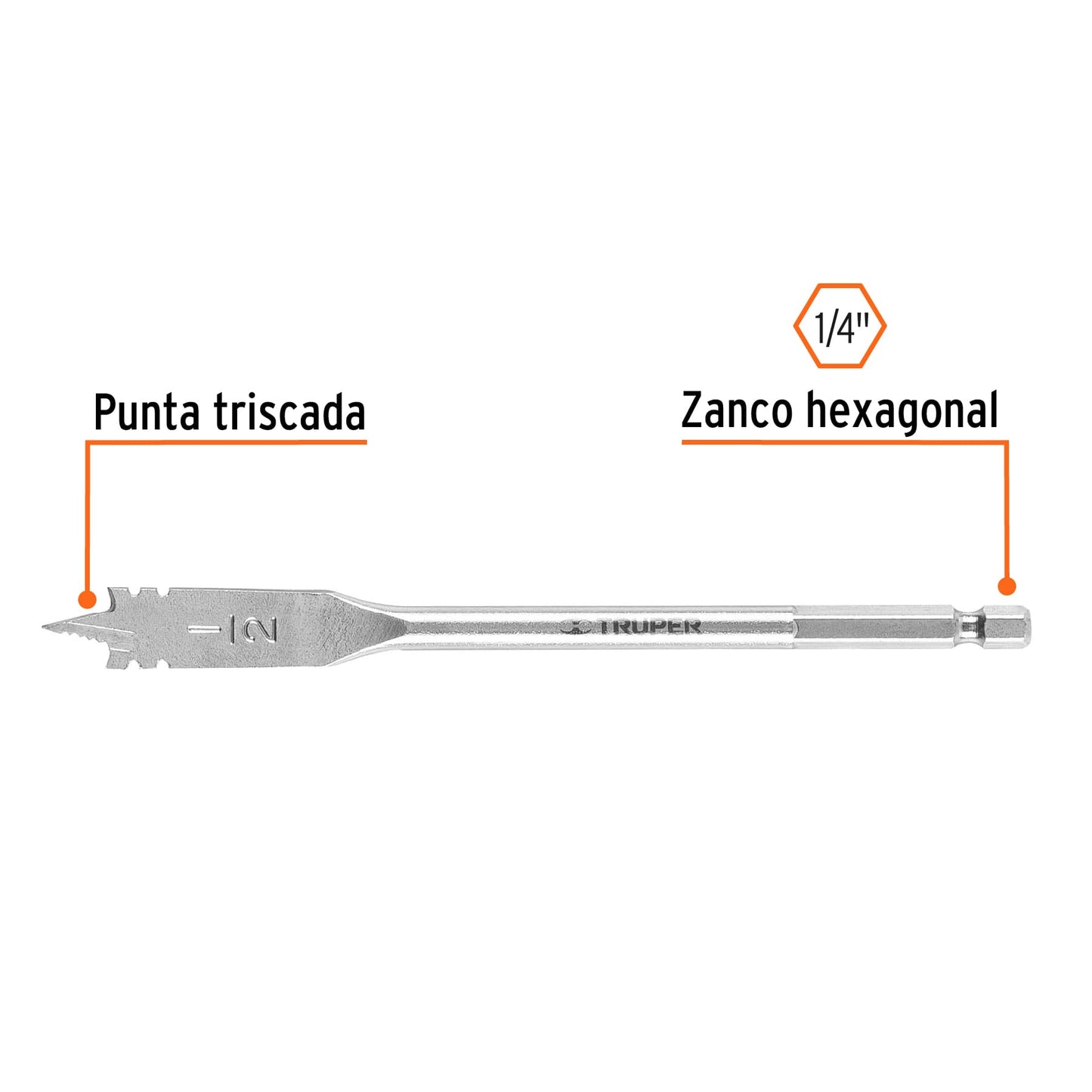 Broca plana manita para madera 1/211372 Pieza