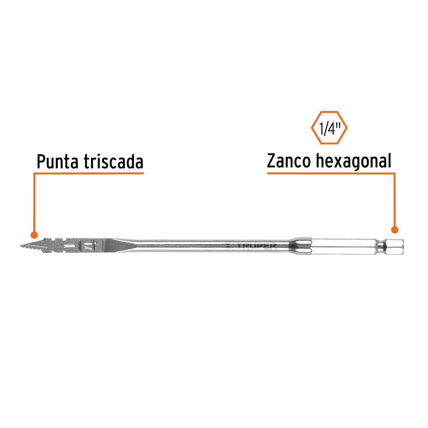 Broca plana manita para madera 1/411360 Pieza