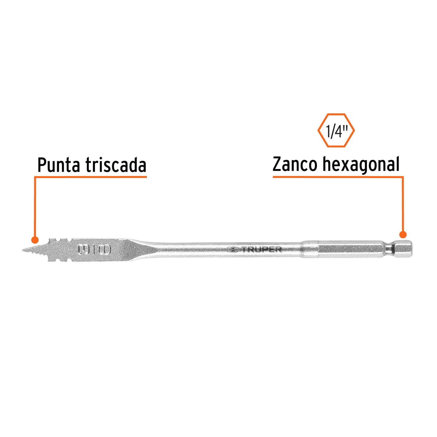 Broca plana manita para madera 3/811366 Pieza