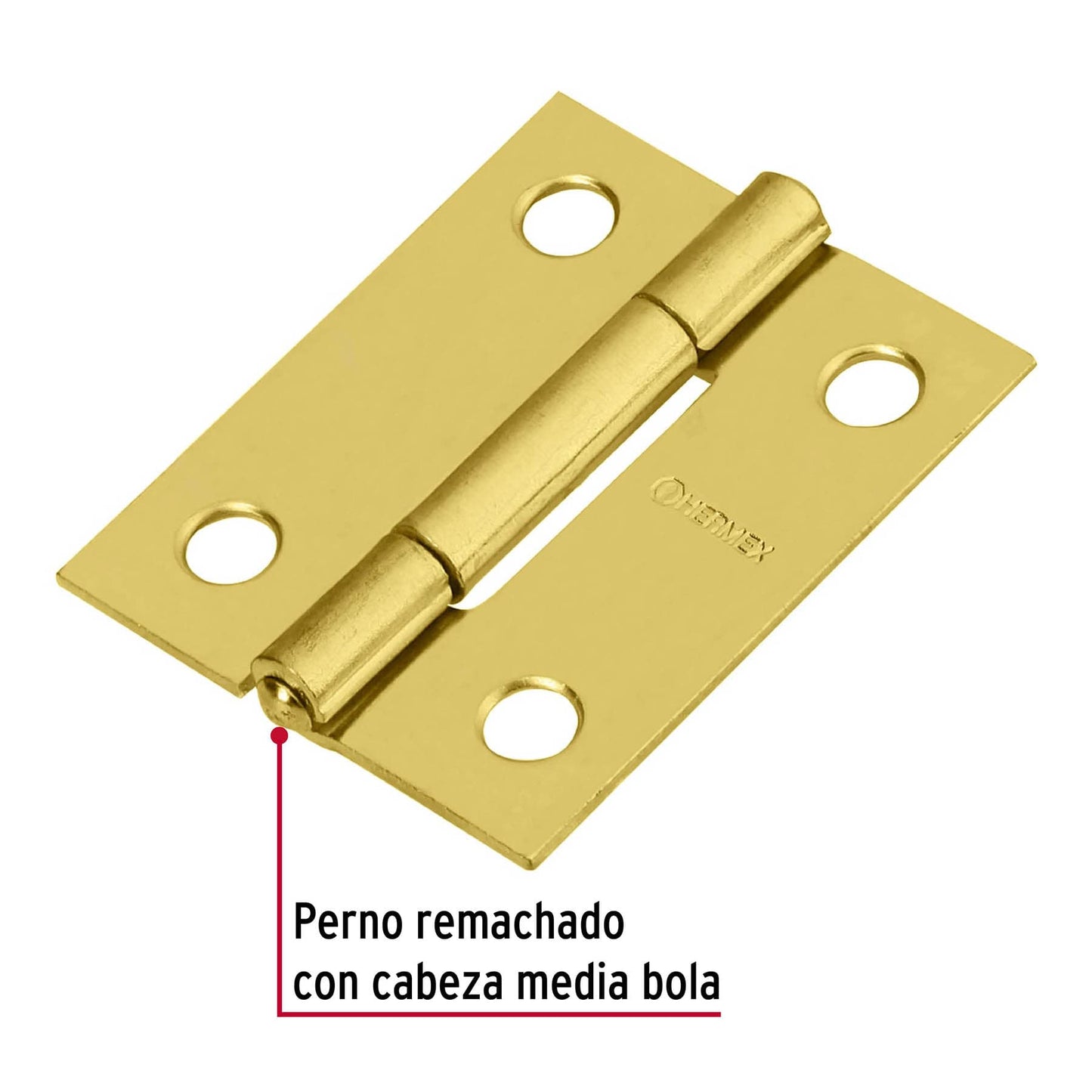 Bisagra rectangular laton 1 1/2p 43193 hermex Pieza