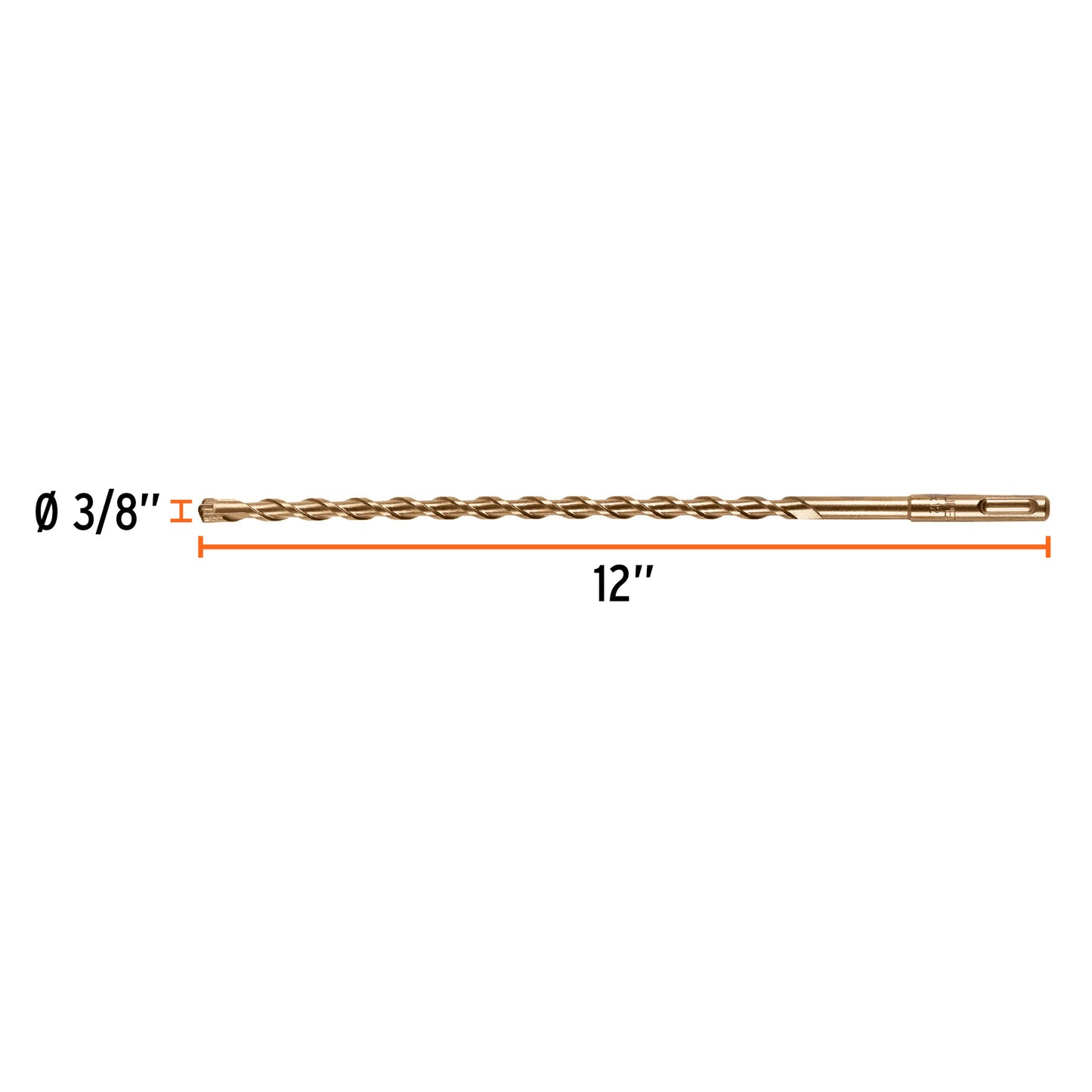 Broca con sistema directo de insercian 3/8 x 12p truper 11275 Pieza