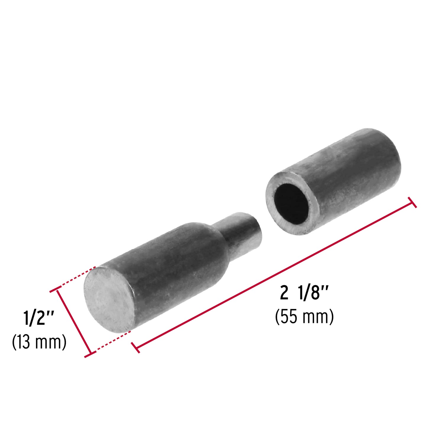 Bisagra tubular soldable 1/2 44636 Hermex Pieza