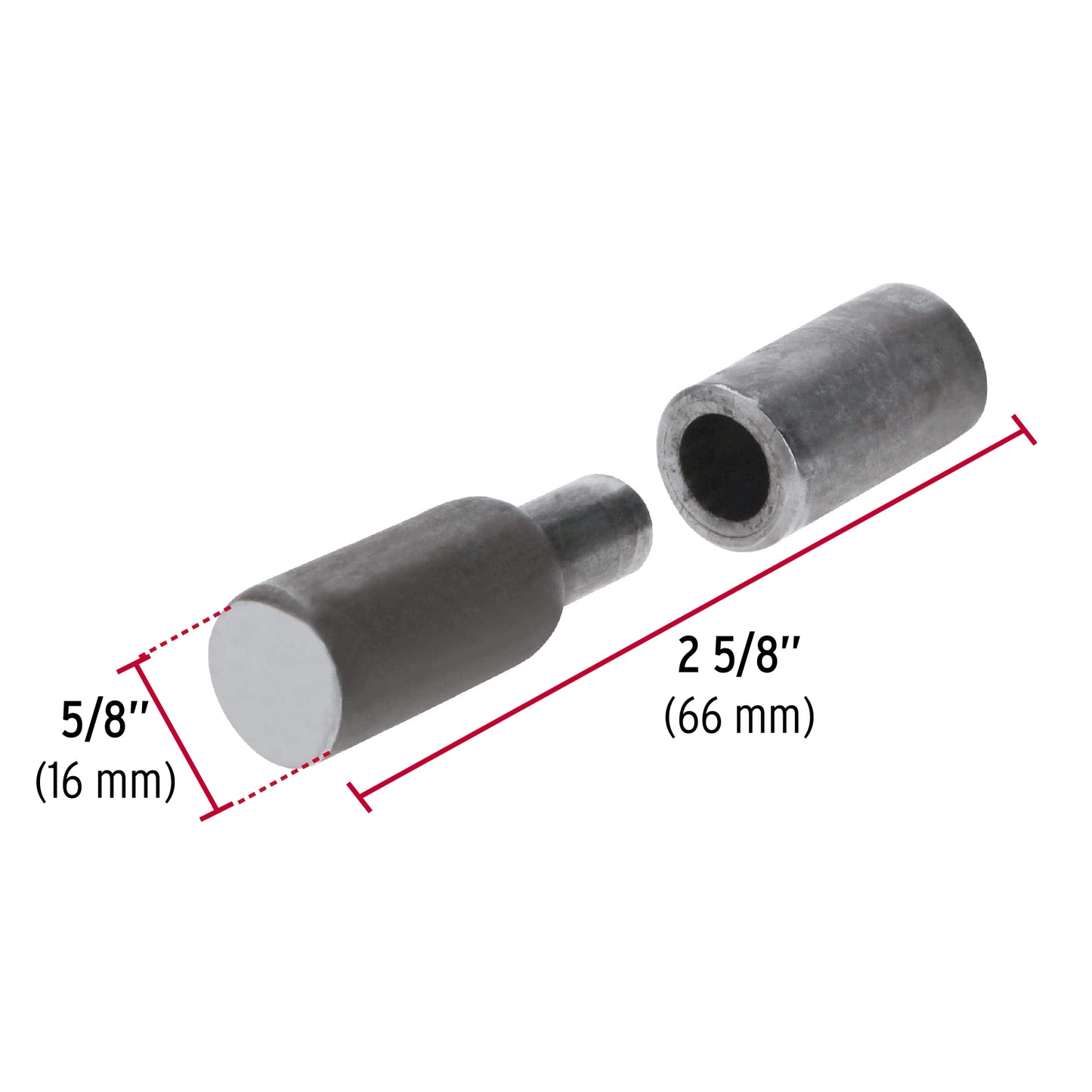 Bisagra tubular soldable 5/8 44637 Hermex Pieza