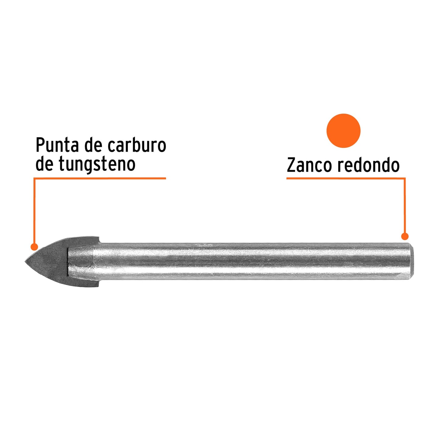 Broca para vidrio y azulejo 1/2p 11705 Truper Pieza