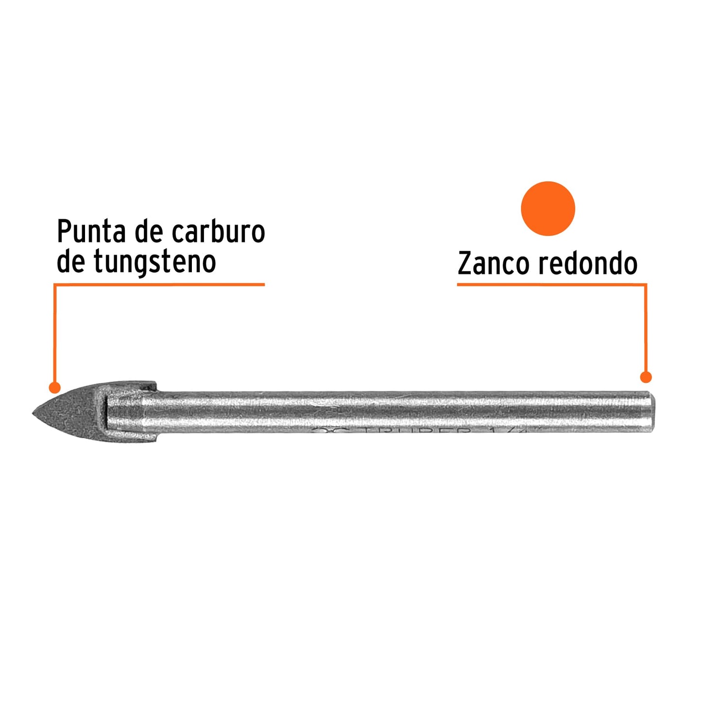 Broca para vidrio y azulejo 1/4p11702 Pieza