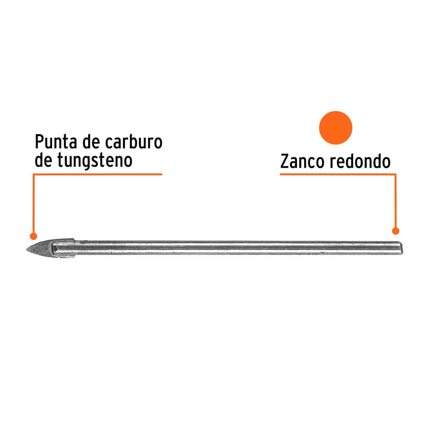 Broca para vidrio y azulejo 1/8p 11700 Truper Pieza