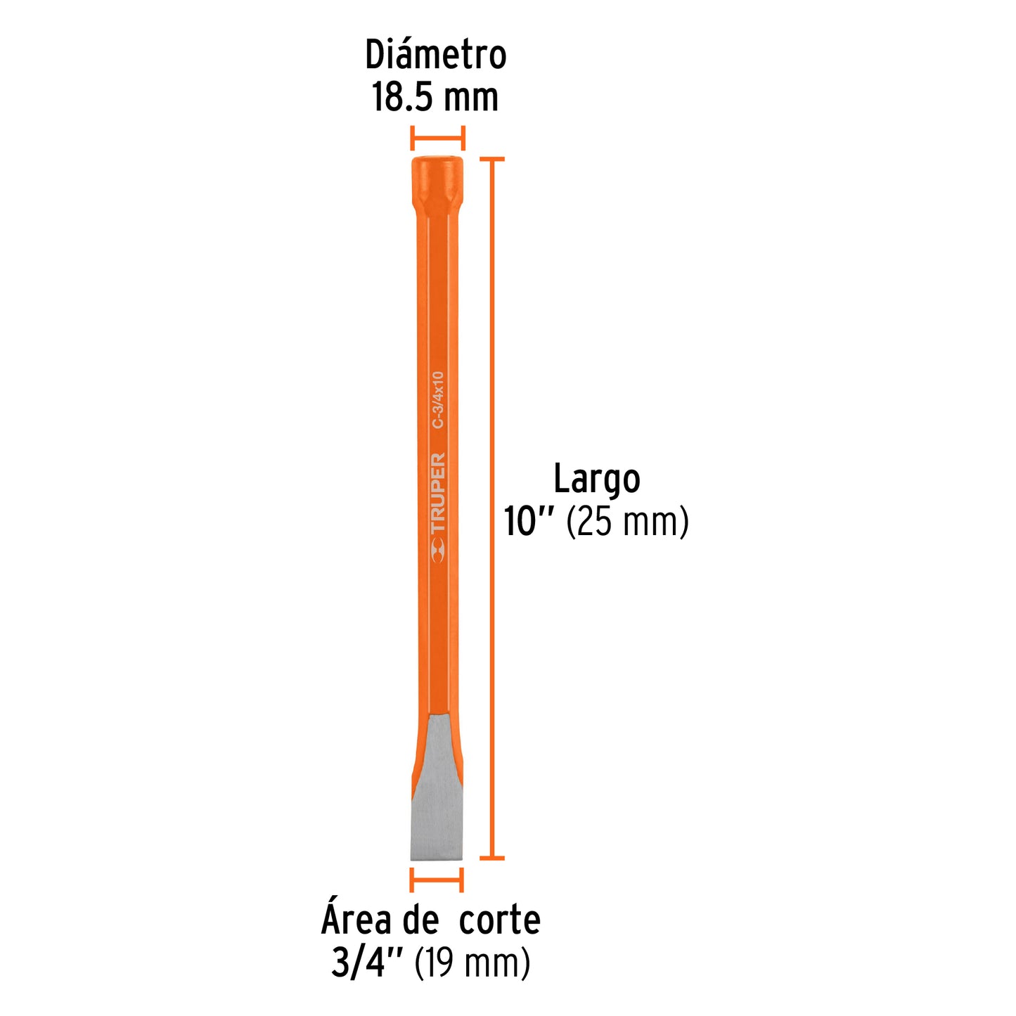 Cincel de corte frio 3/4 x 10p12145 Pieza