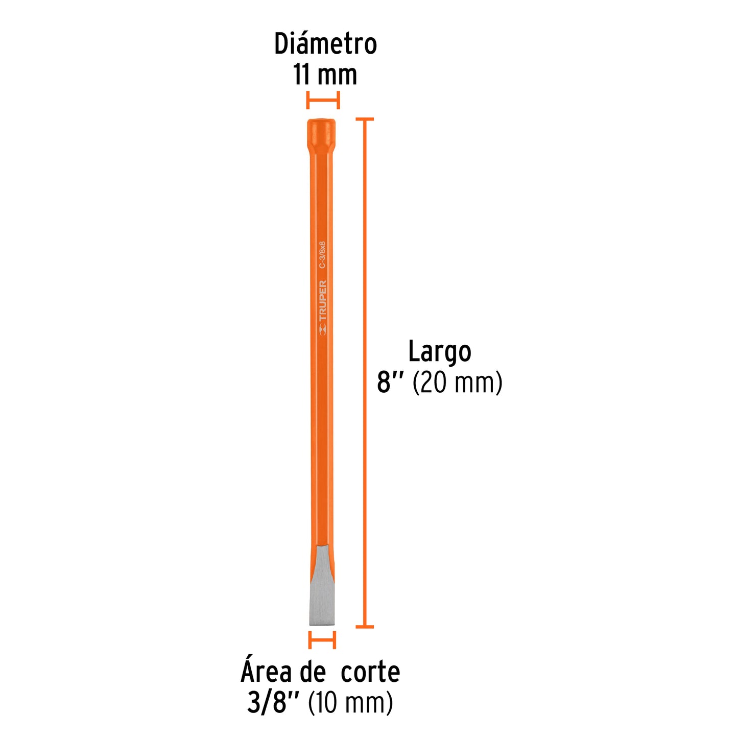 Cincel de corte frio 3/8 x 8p12109 Pieza
