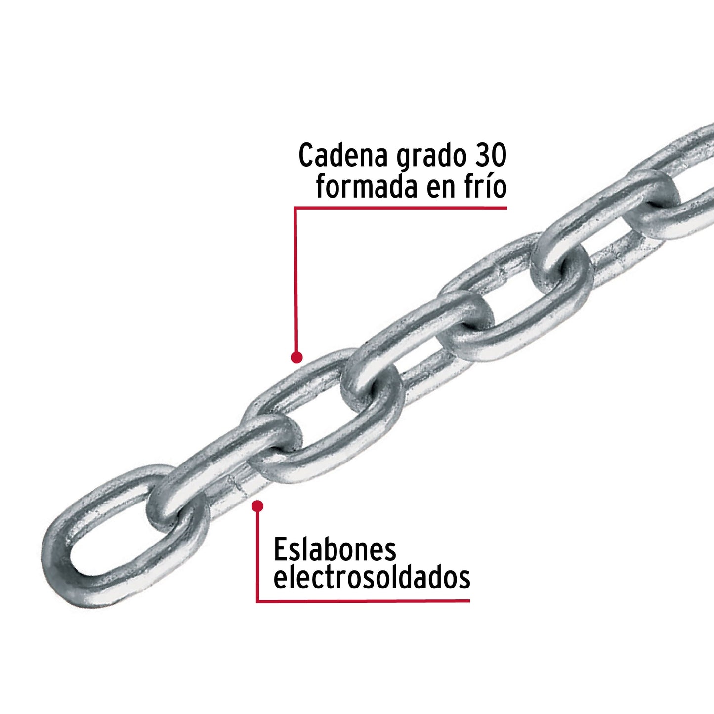 Cadena galvanizada de 1/8 44269 Fiero Metro
