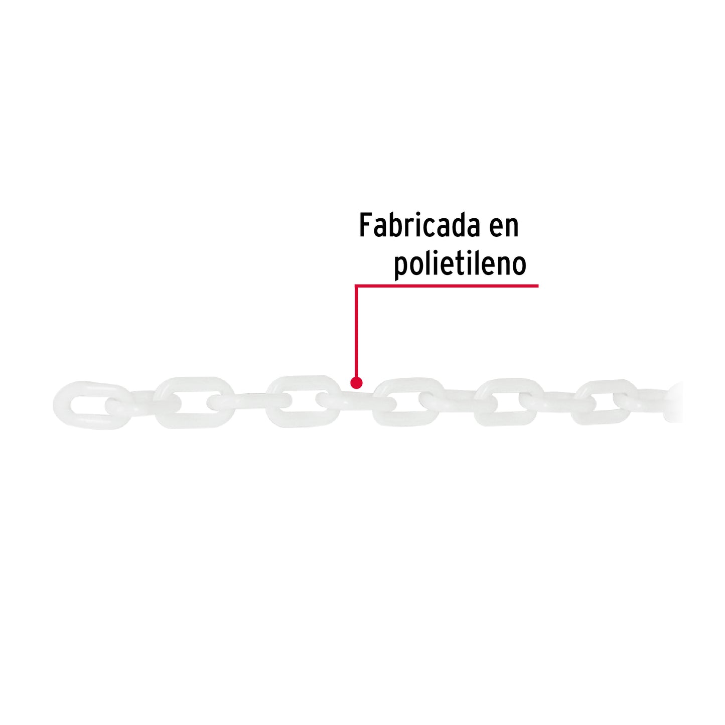 Cadena de plastico de 3mm blanca 44161 Fiero Metro