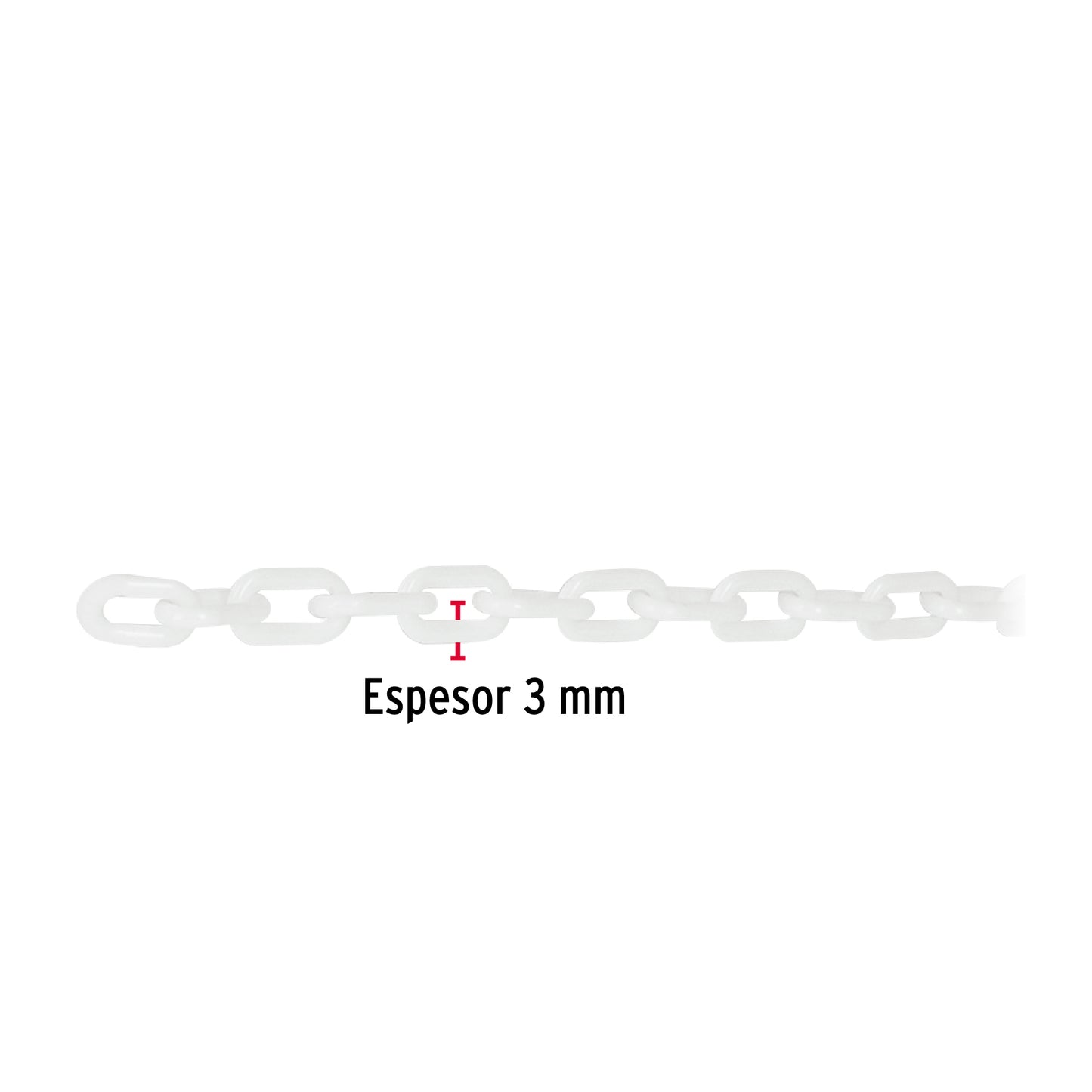 Cadena de plastico de 3mm blanca 44161 Fiero Metro