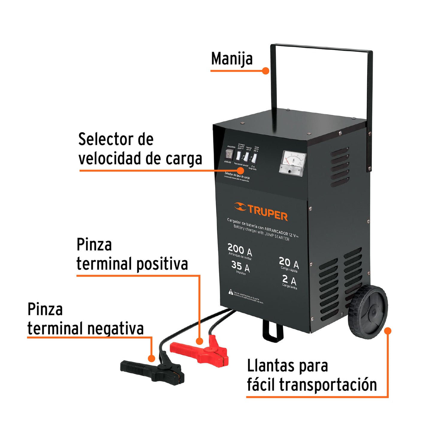 Cargador de baterias 200 a 12 volts Pieza