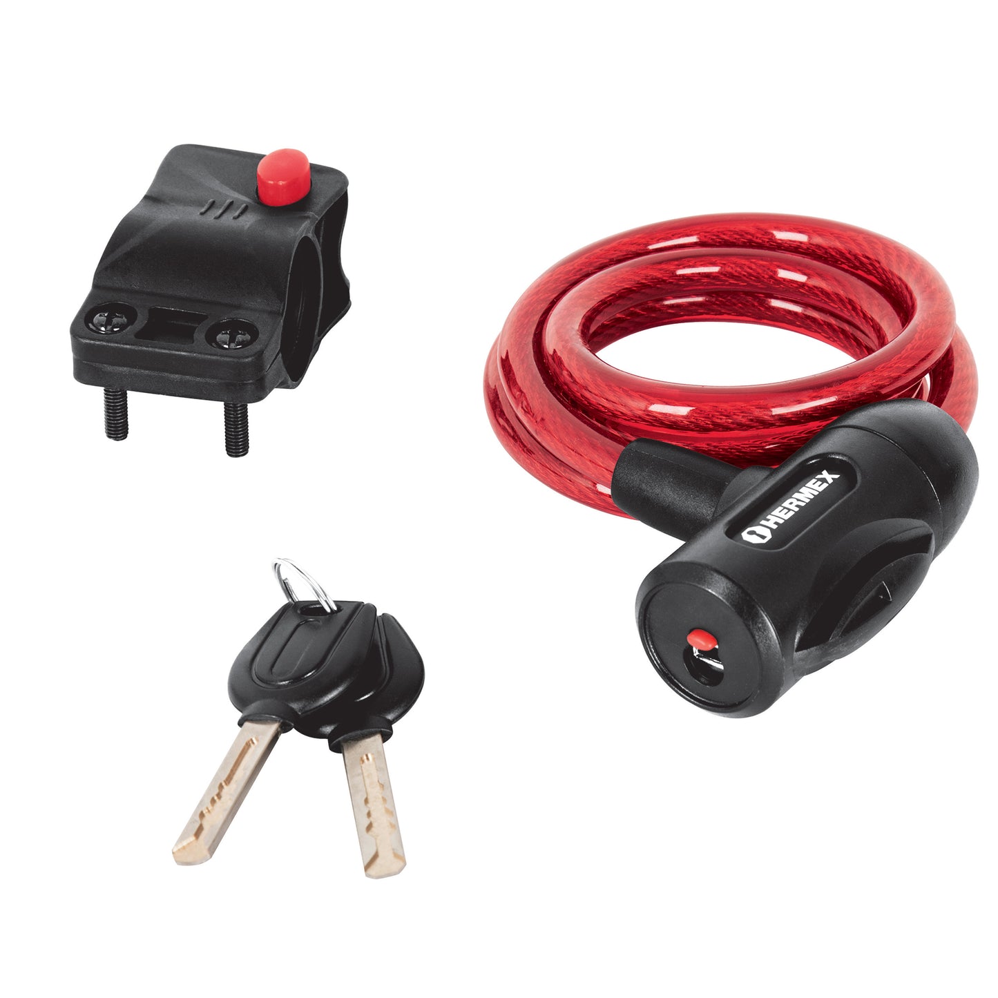 Candado de cable llave 10 mm x 1 mt 43922 hermex Pieza