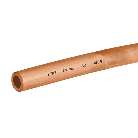 Tubo de cobre flexible 1/4p rollo de 15 metros 48155 foset tijuana Metro