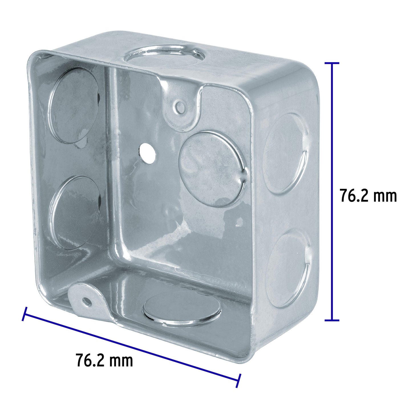 Caja galvanizada cuadrada 3x3 13 mm -45008/crstd-13-05 - Truper Pieza