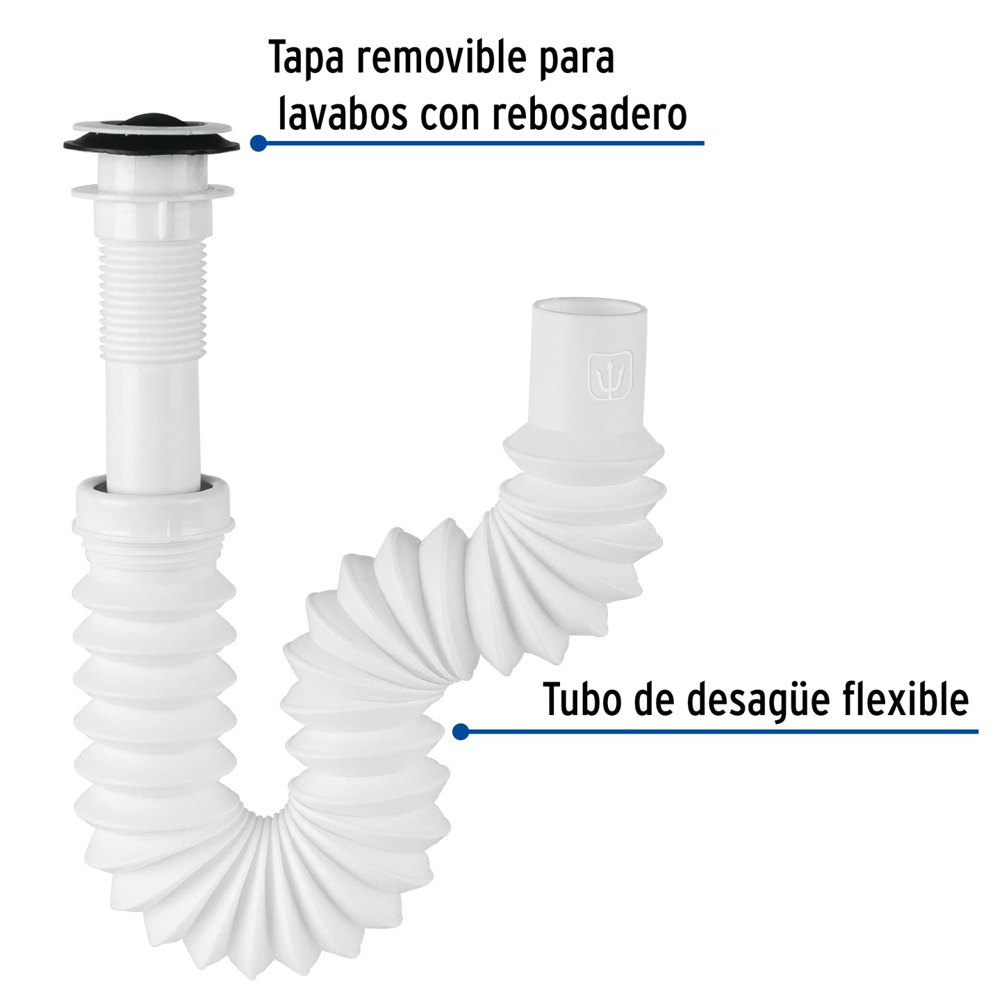 Cespol flexible para lavabo con contra polipropileno 1 1/4 49365 foset Pieza