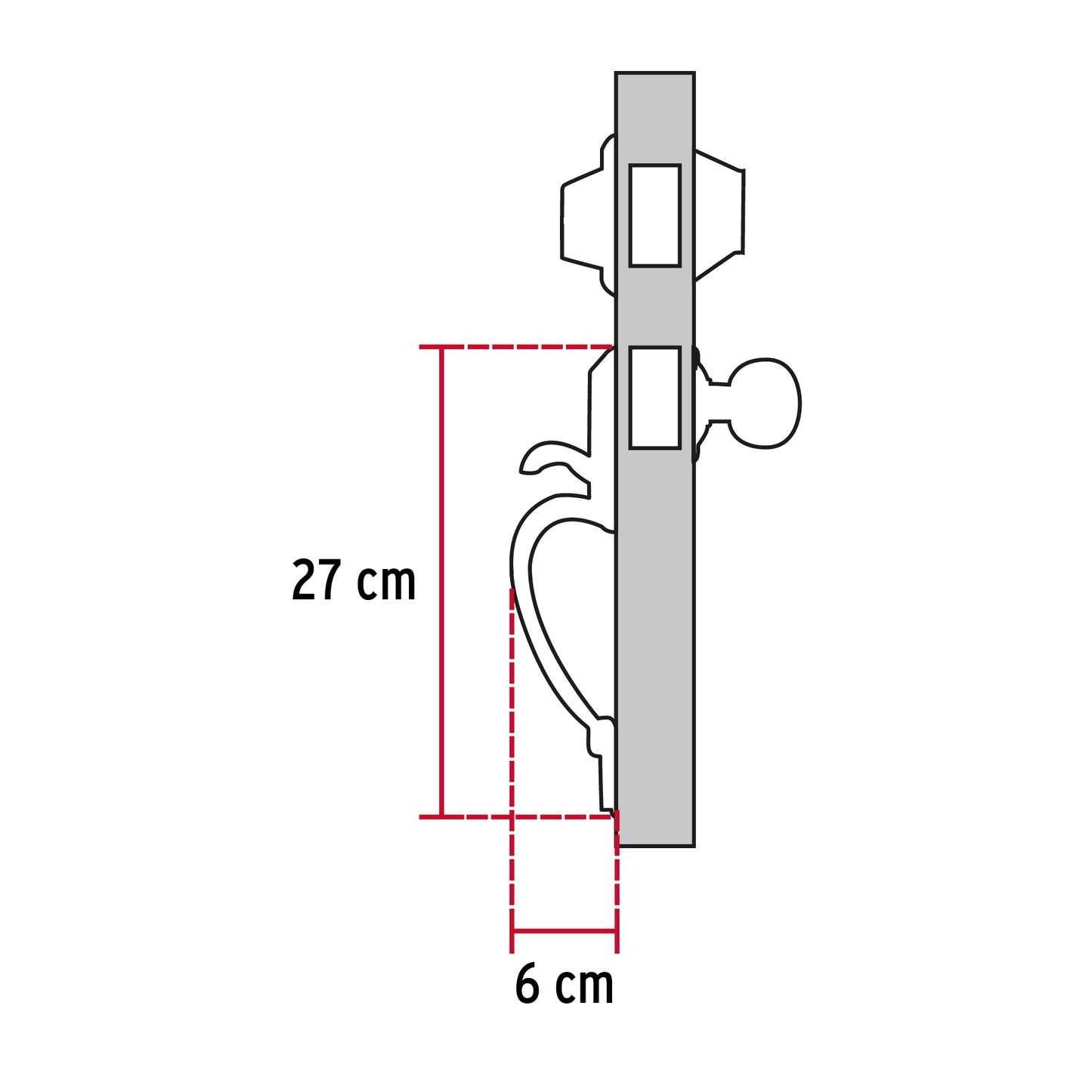 Cerradura entrada laton antiguo doble pomo 23672 hermex basic Pieza