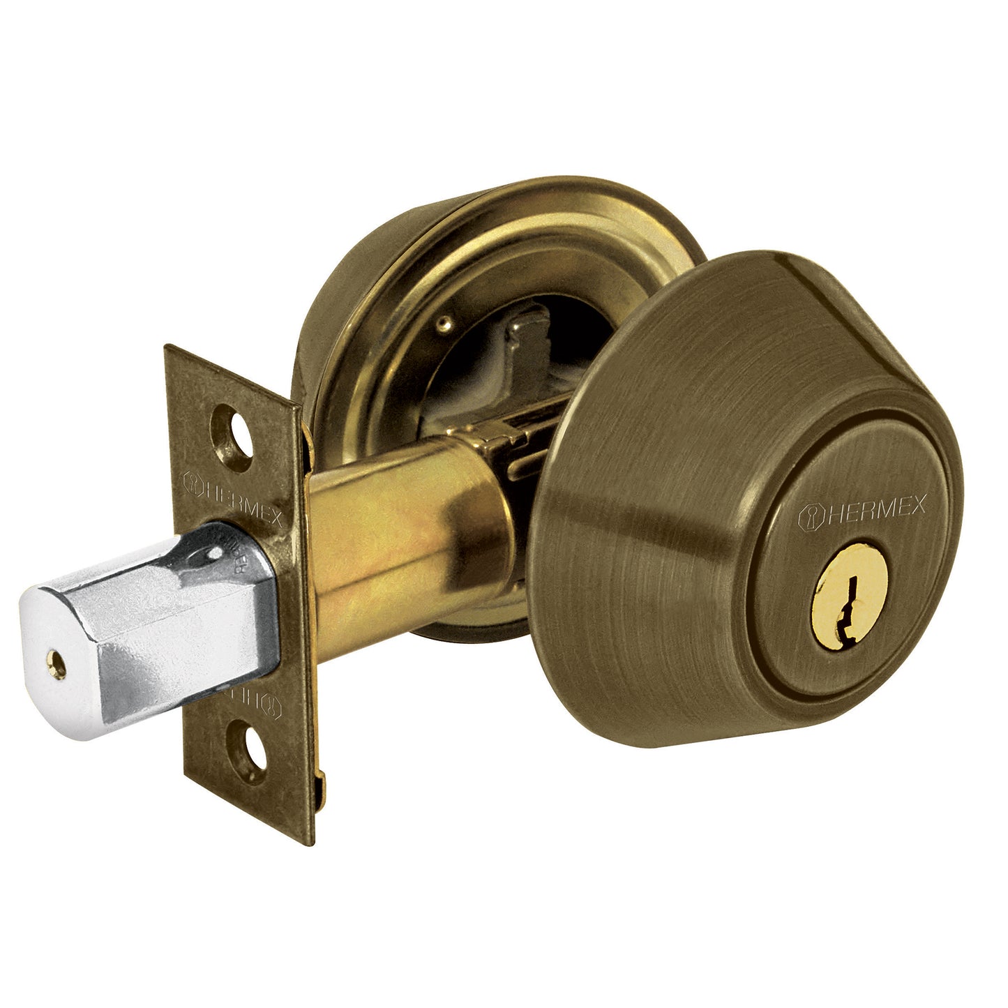 Cerrojo laton antiguo doble cilindro 23612 hermex basic Pieza