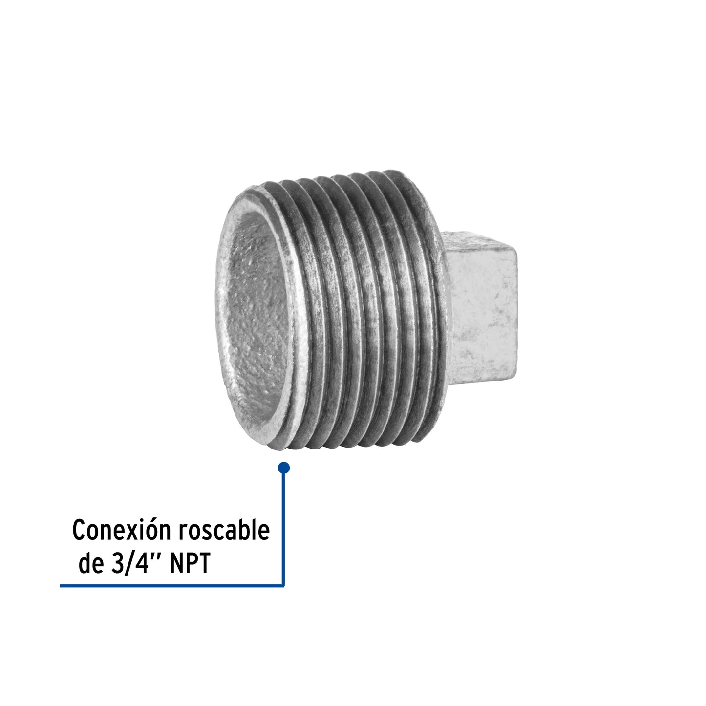 Tapon macho galvanizado 3/4 47495 Foset Pieza