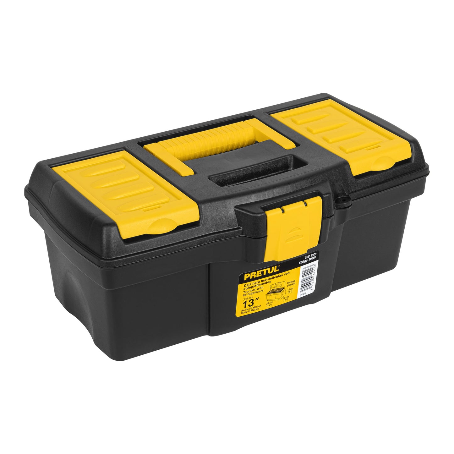 Caja herramientas plastico 13p con compartimientos 20602 pretul Pieza
