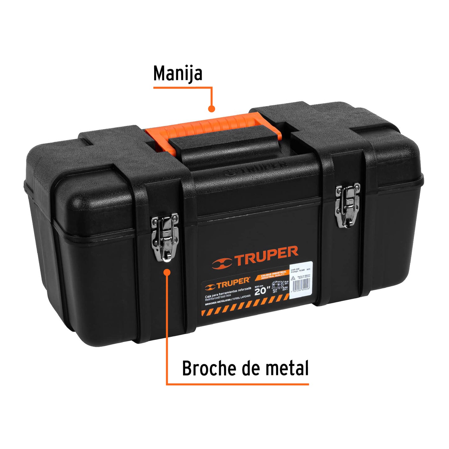 Caja herramienta plastico 20p 10380 truper Pieza