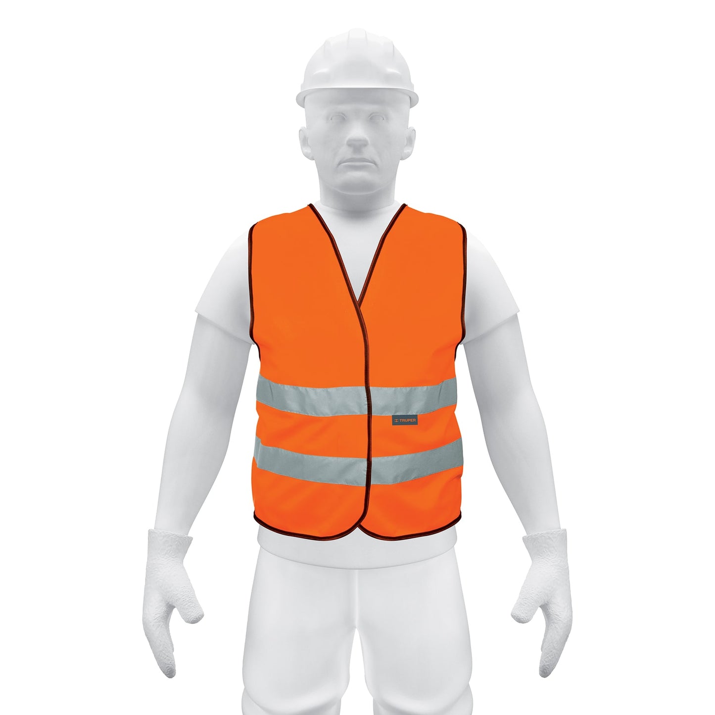 Chaleco de seguridad alta visibilidad naranja truper14426 Pieza