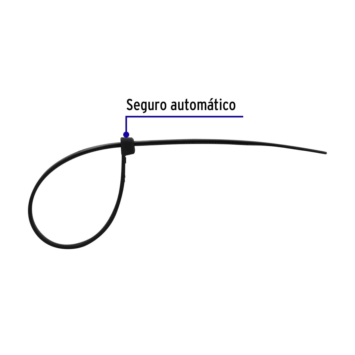 Cincho plastico 18 lb 10 cm negro bolsa con 100 piezas Pieza