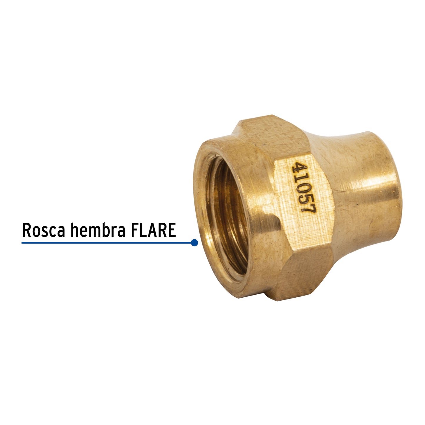 Tuerca conica de laton 5/16 41057 Foset Pieza