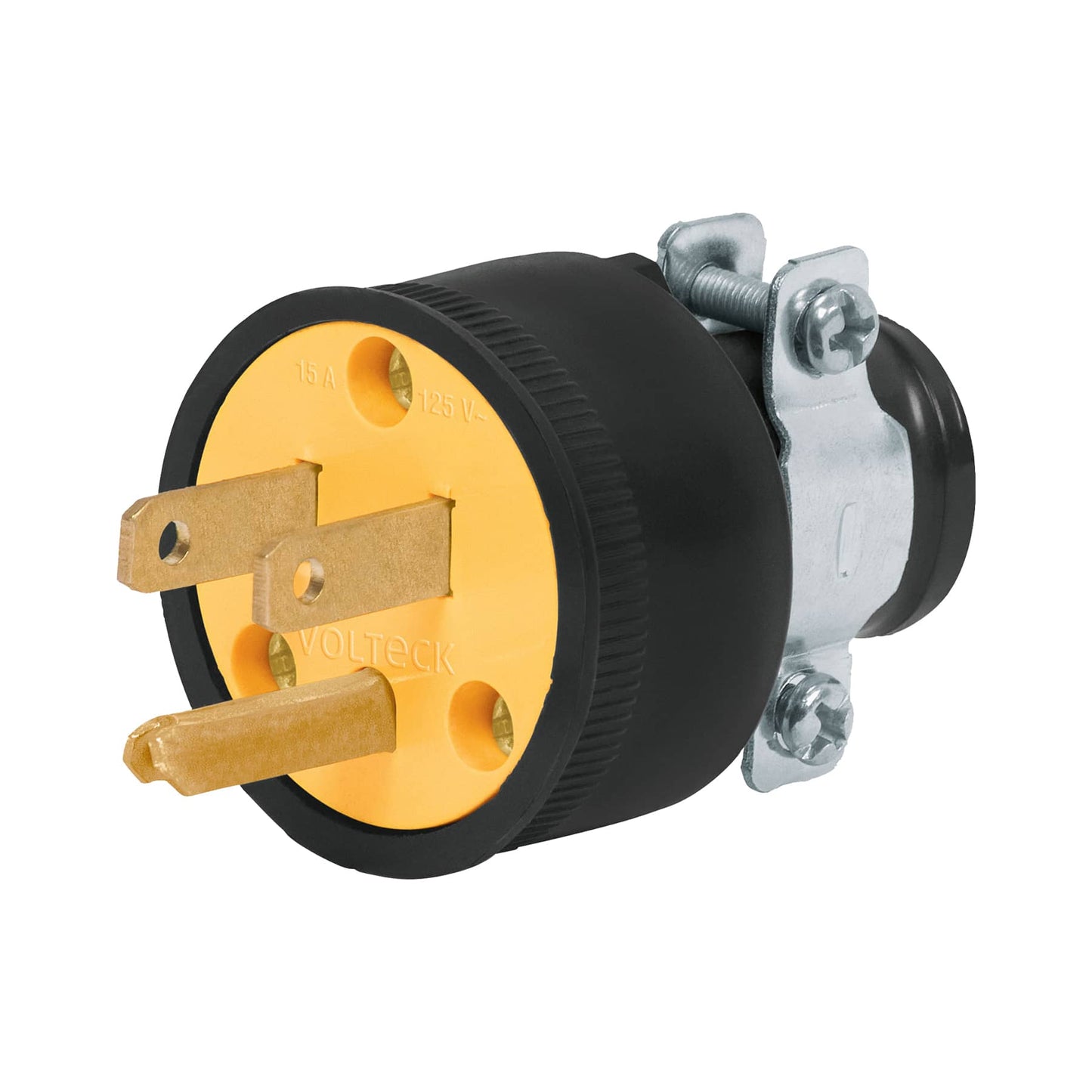 Clavija industrial reforzada 2 polos 3 hilos 15 amp 125v 46207volteck Pieza