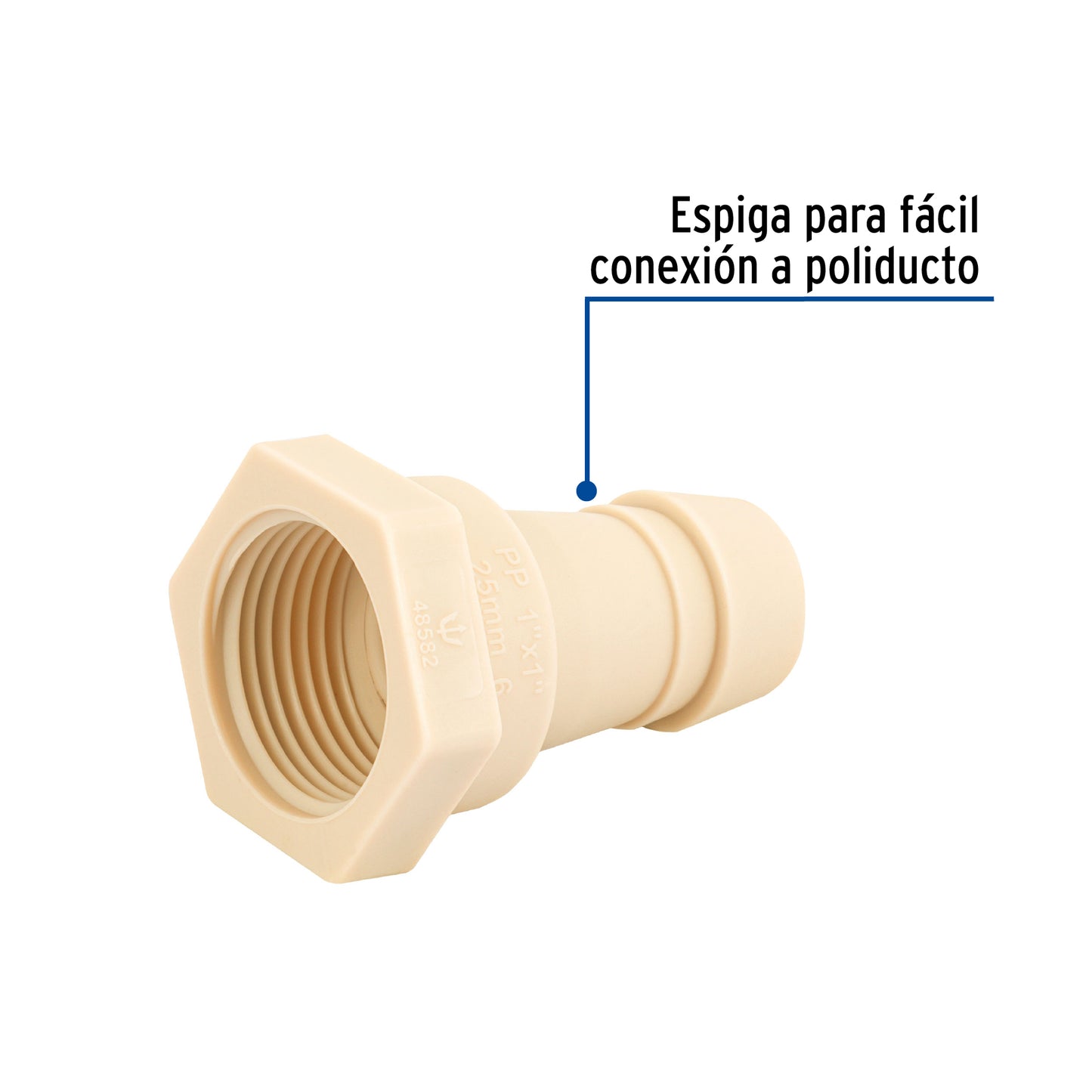 Adaptador insercion rosca interior 1x1 48582 Foset Pieza