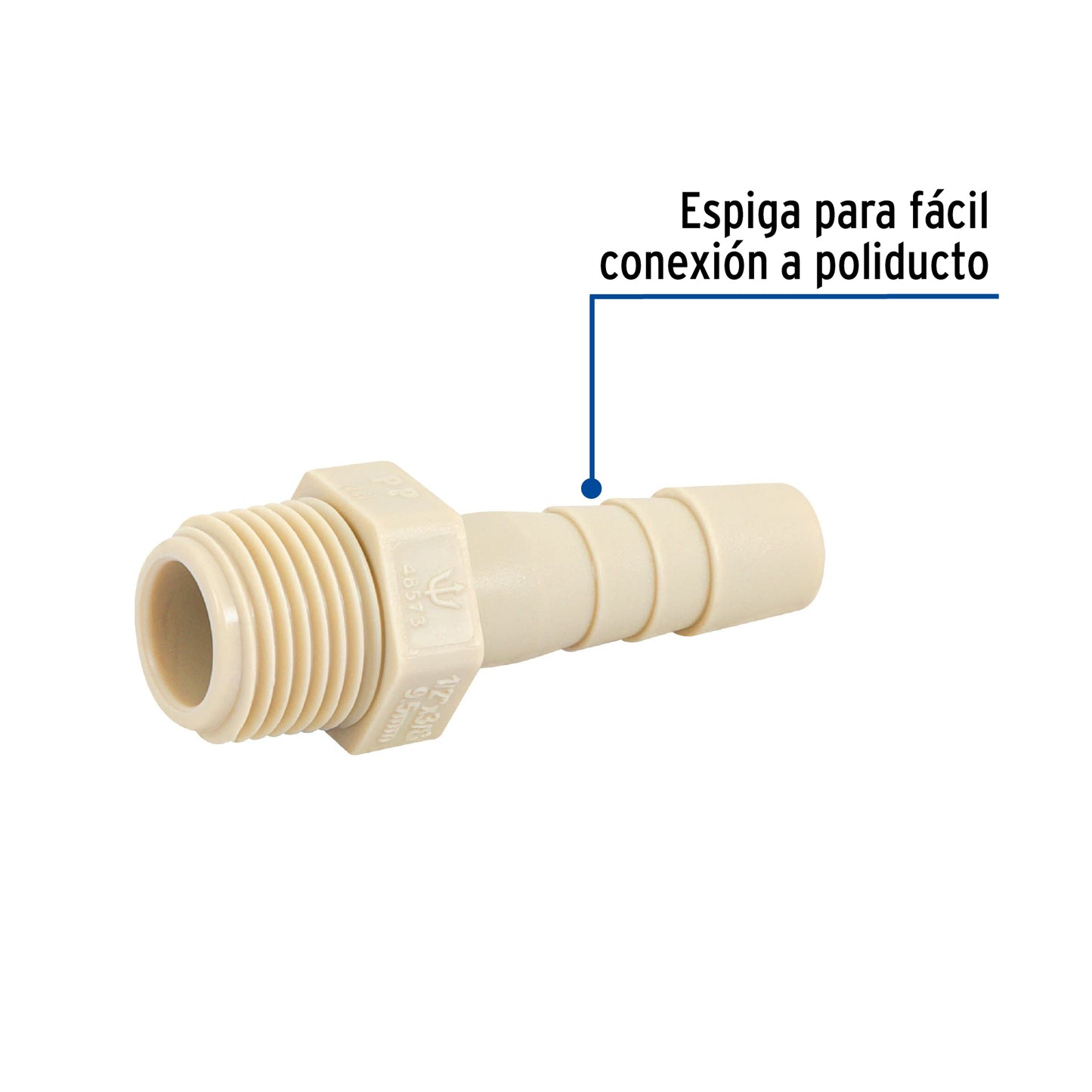 Adaptador inserción rosca exterior de 1/2 x 3/8, Foset 48573 Pieza