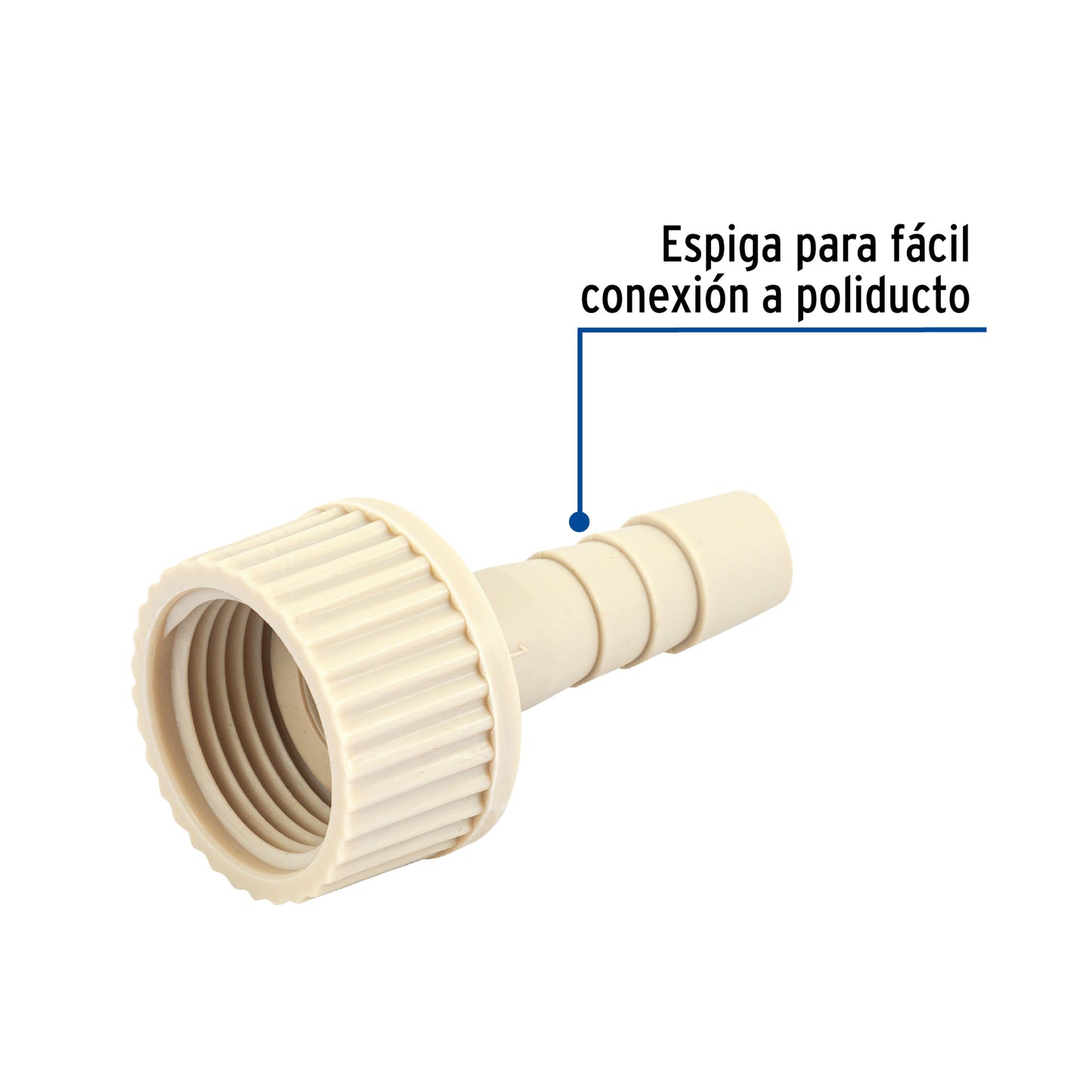 Adaptador hembra movible de polipropileno 3/4 x 3/8, Foset 48577 Pieza