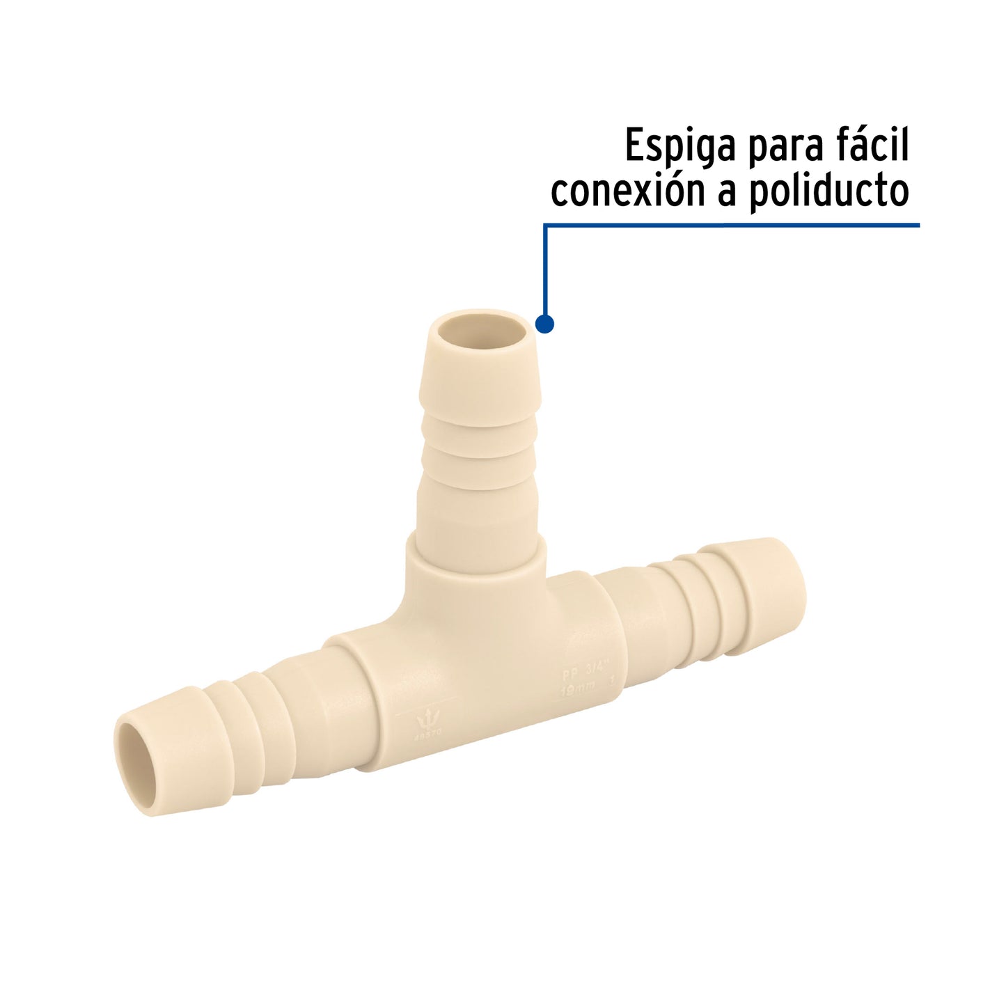 Tee inserción 3/4 de polipropileno Foset 48570 Pieza