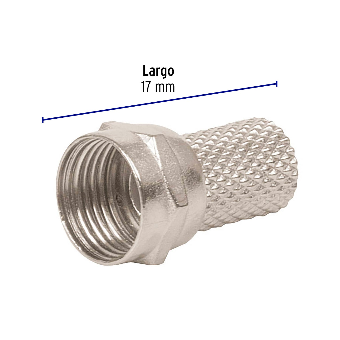 Conector coaxial rg 6 de enroscar bolsa 4 piezas 48482 volteck Paquete