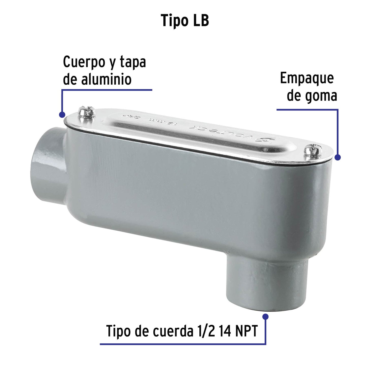 Condulet 3/4 conexion tipo lb volteck 46971 Pieza