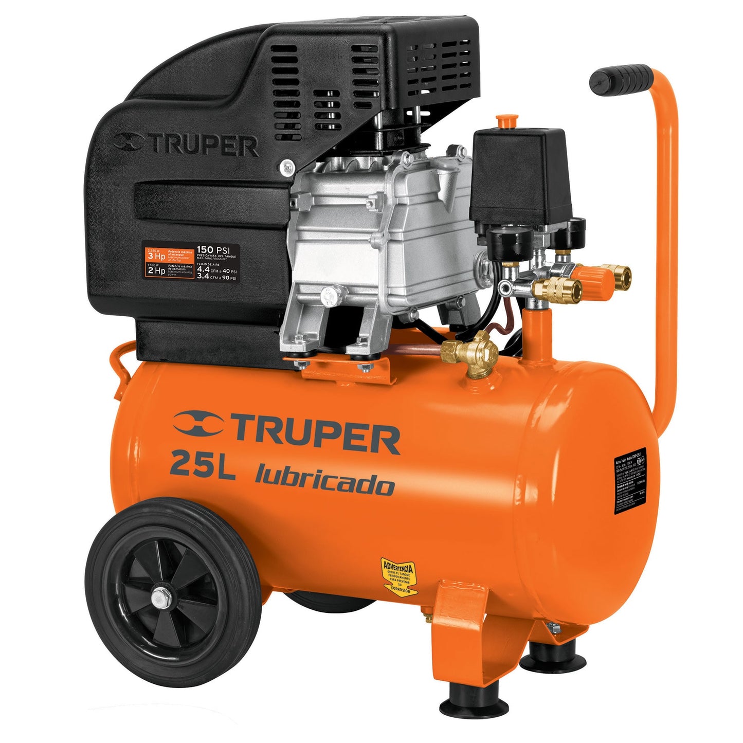 Compresor lubricado 25 lt 2 hp truper 15006 Pieza