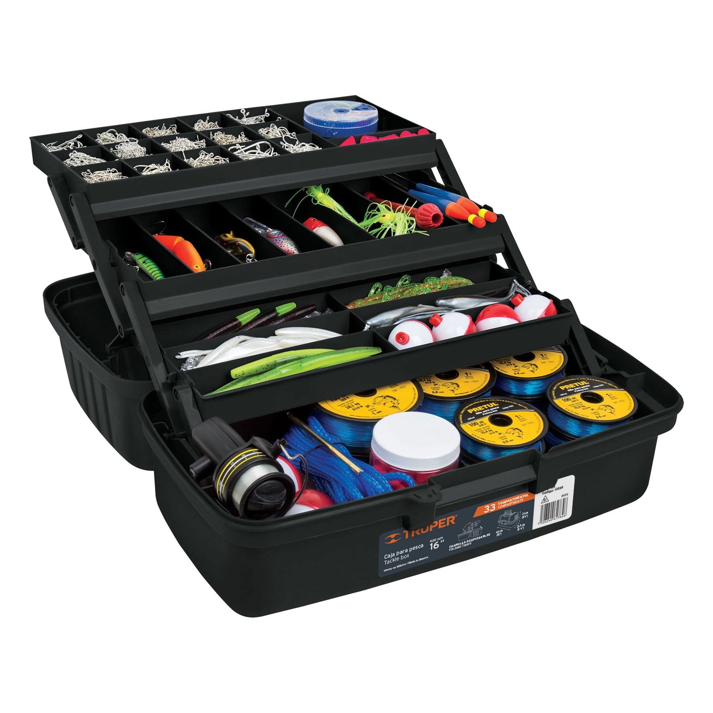 Caja para pesca 16p 10539 truper Pieza