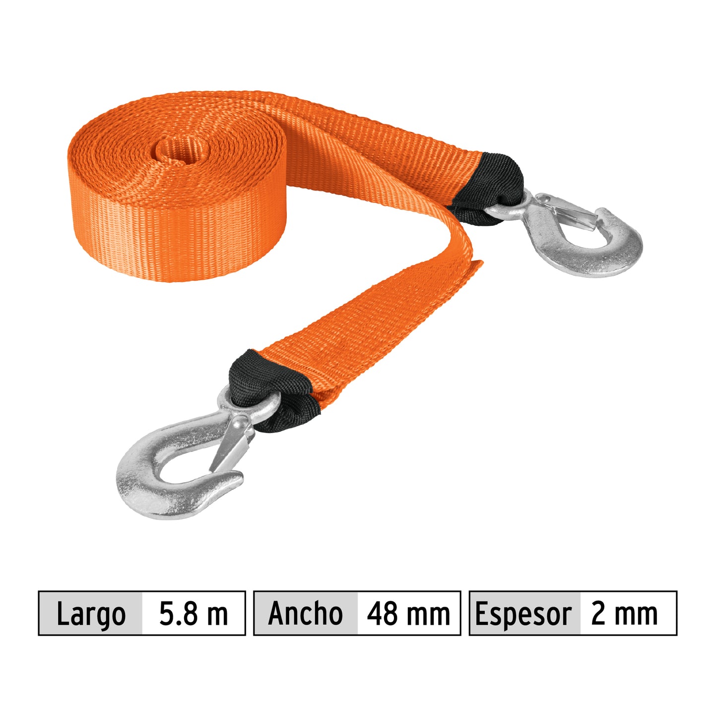 Correa para remolque con ganchos 2p x 5.8m Pieza