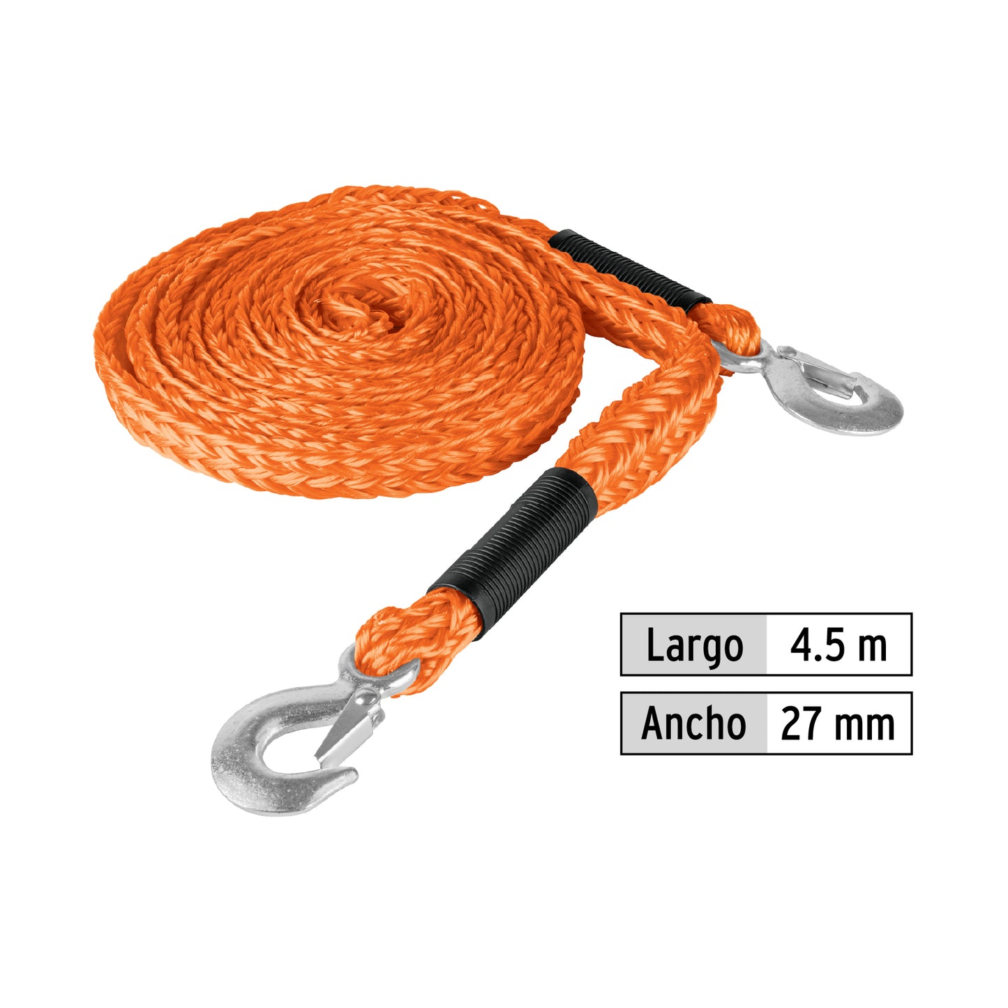 Cuerda para remolque con ganchos 7/8p x 4.5m 18346 Truper Pieza