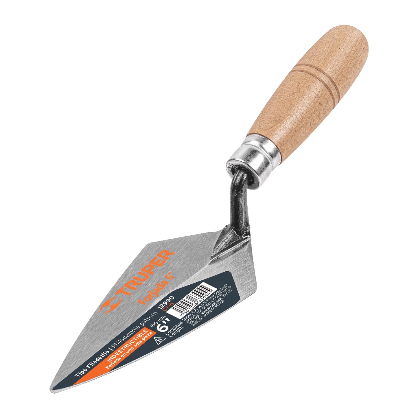 Cuchara para albañil tipo filadelfia 6p truper12990 Pieza