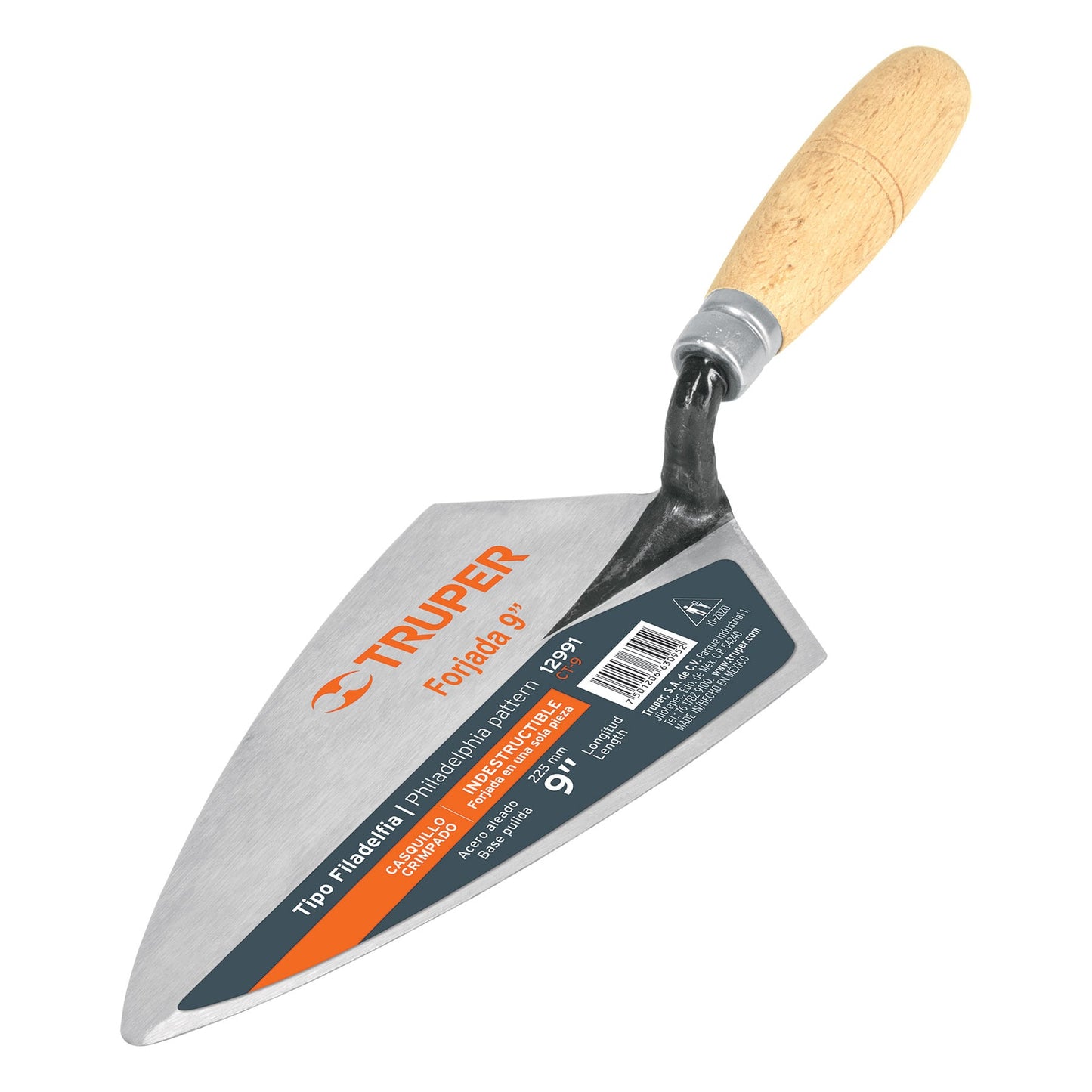 Cuchara para albañil tipo filadelfia 9p truper12991 Pieza