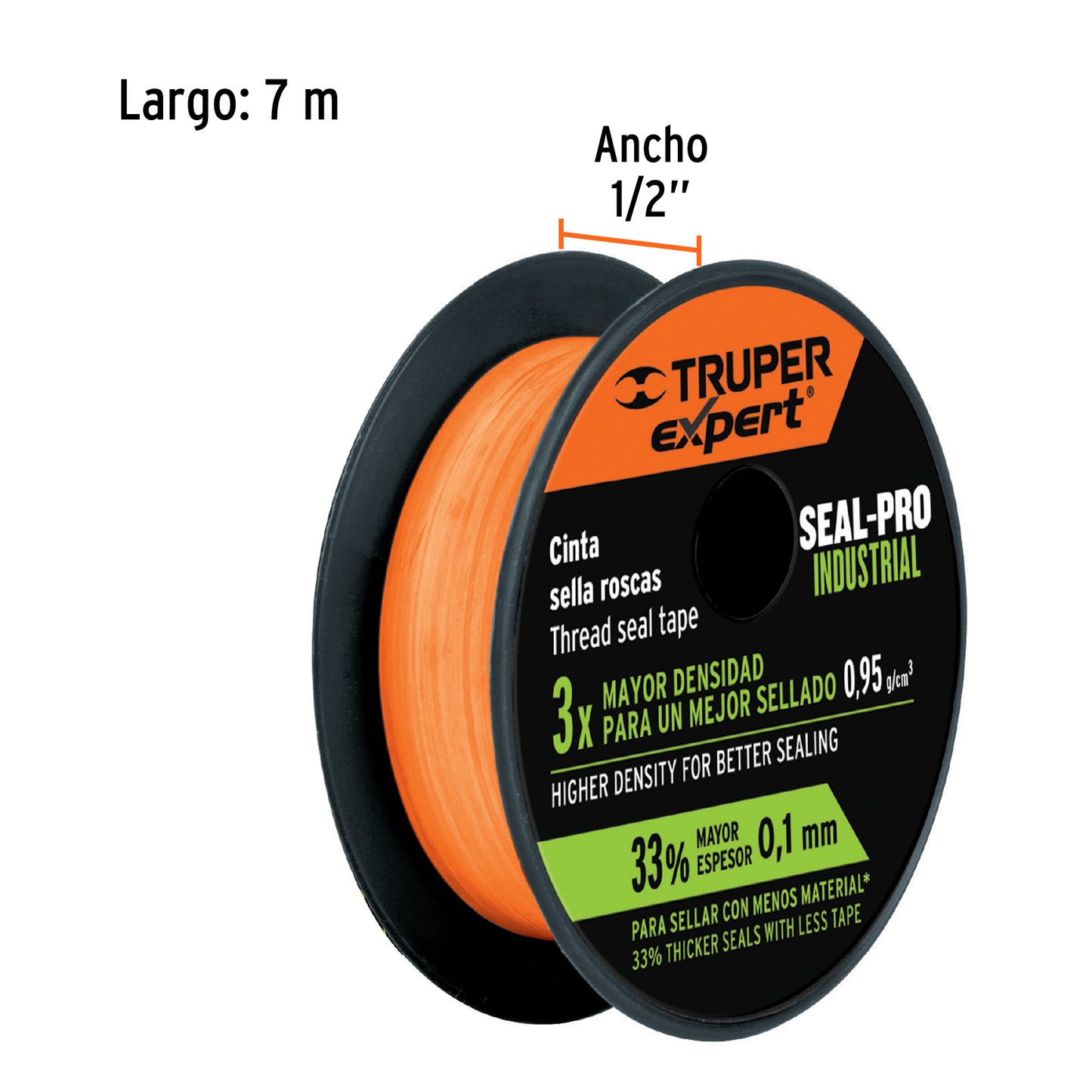 Cinta sella roscas uso industrial 7 m 1/2p 12515 Expert Pieza