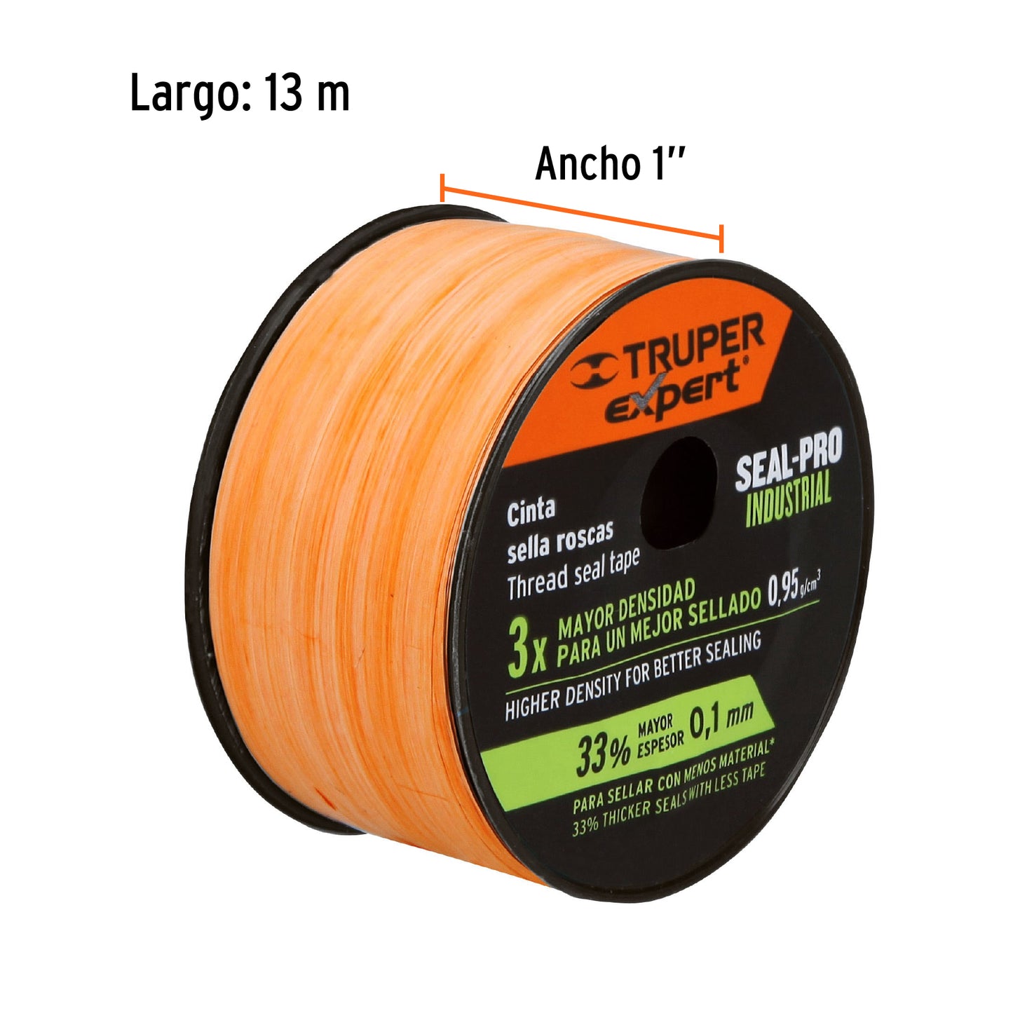 Cinta teflon industrial 1p rollo 13 mts 12518 truper Pieza